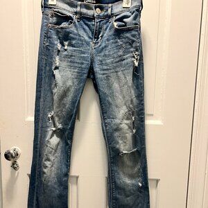 Express "Barely Boot" Ripped Jeans